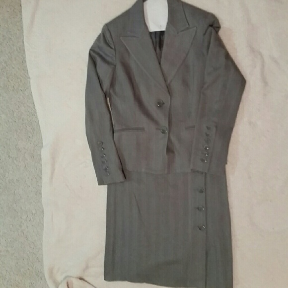 Nine West Dresses & Skirts - Nine West Gray Pinstripe Blazer and Skirt Suit